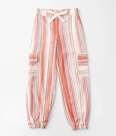 Girls - Striped Cargo Jogger