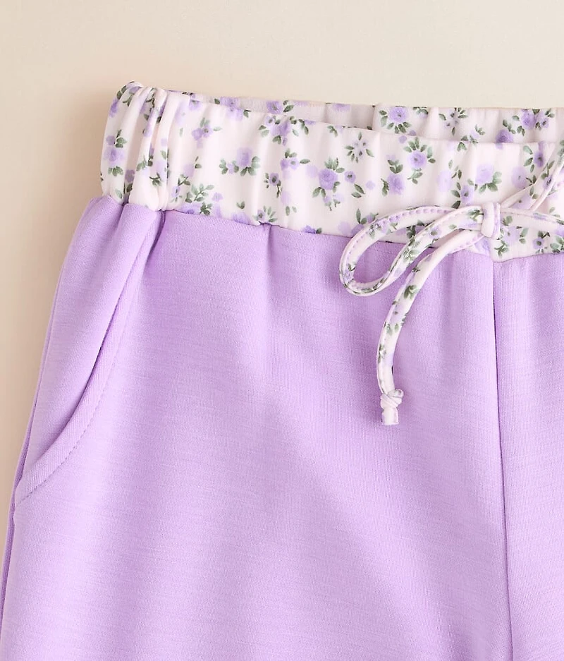 Girls - Floral Trim Cargo Jogger