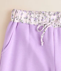 Girls - Floral Trim Cargo Jogger