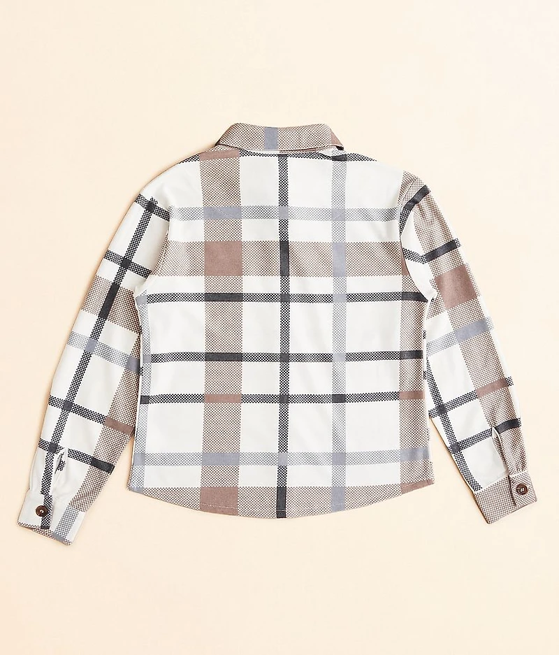 Girls - Plaid Knit Shirt
