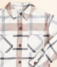 Girls - Plaid Knit Shirt