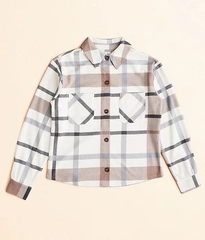 Girls - Plaid Knit Shirt