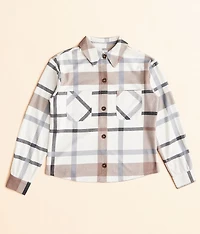 Girls - Plaid Knit Shirt