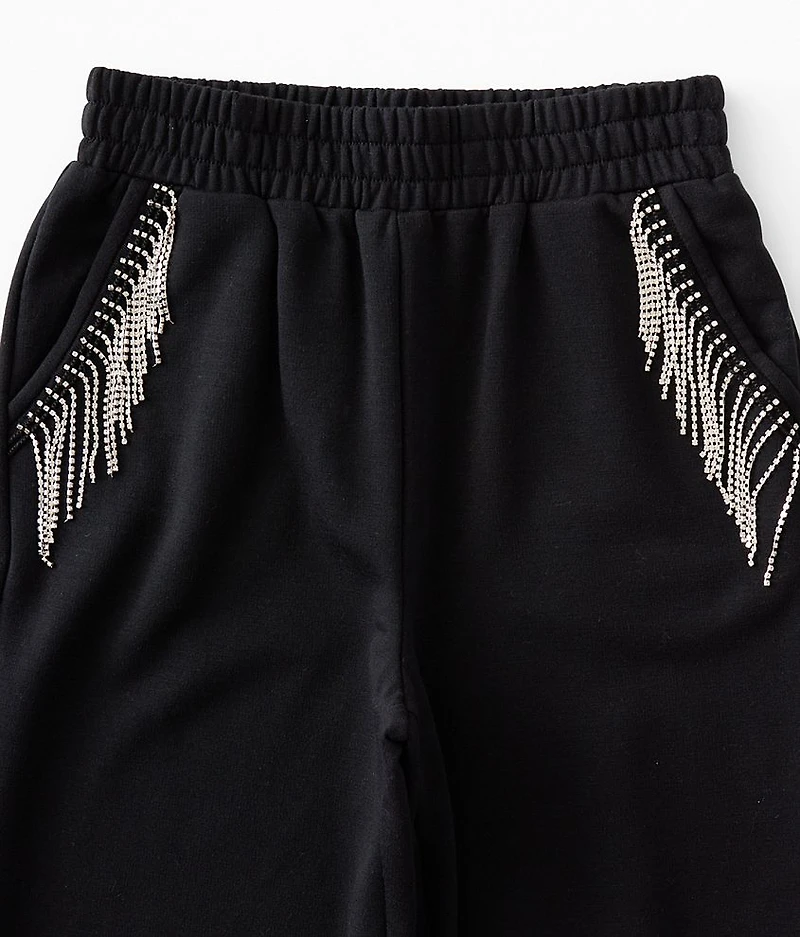 Girls - Rhinestone Fringe Jogger