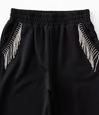 Girls - Rhinestone Fringe Jogger