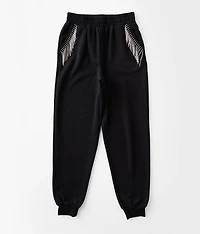 Girls - Rhinestone Fringe Jogger