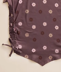 Girls - Ruched Flower Hanky Top
