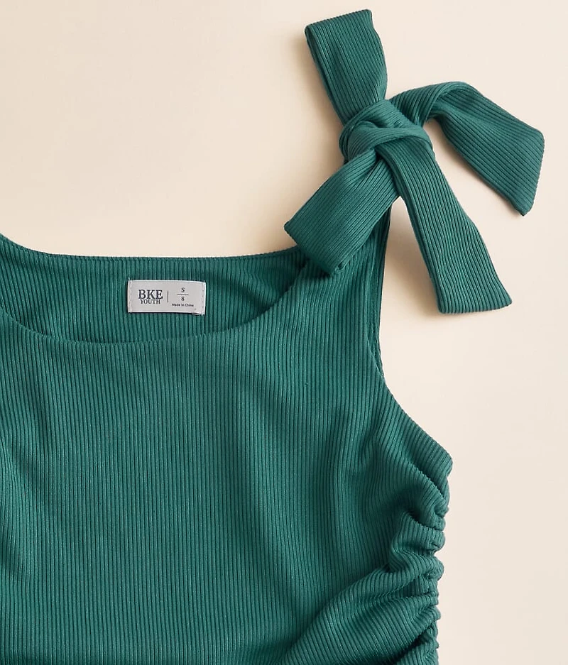 Girls - Ruched Rib Knit Tank Top
