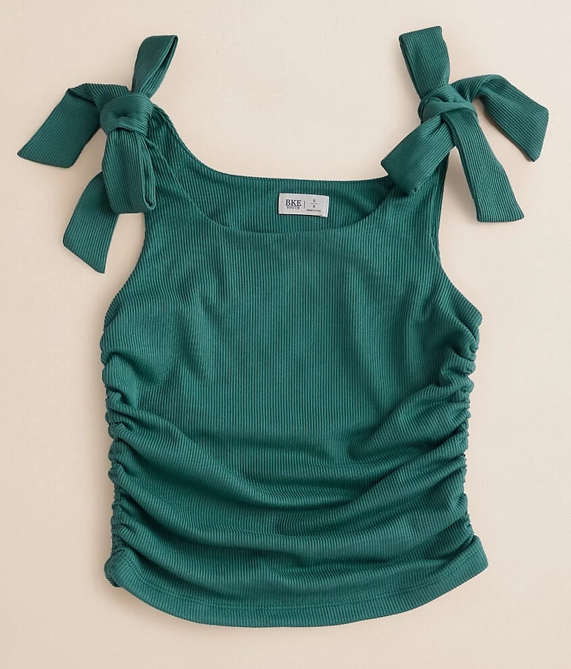 Girls - Ruched Rib Knit Tank Top