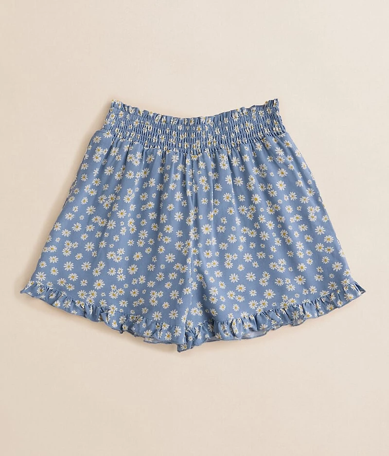 Girls - Floral Ruffle Short