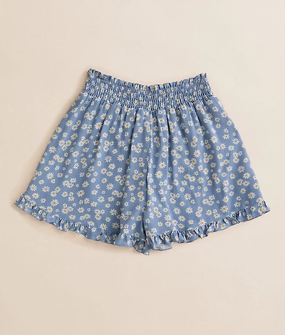 Girls - Floral Ruffle Short
