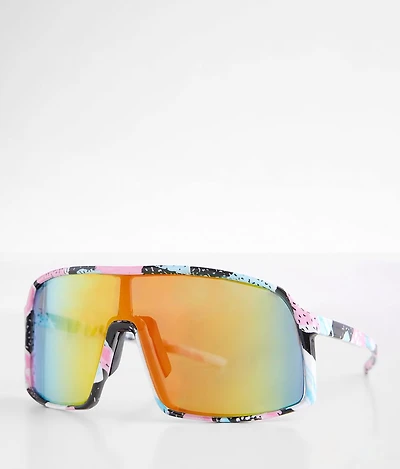 Retro Full Shield Sunglasses