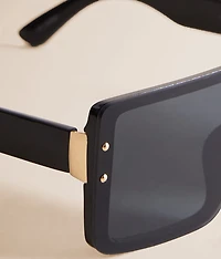 Studded Shield Sunglasses