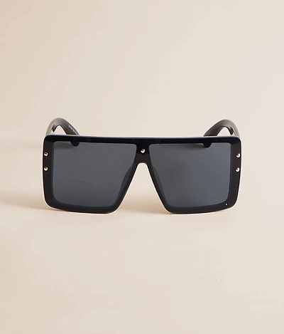 Studded Shield Sunglasses
