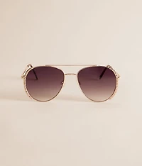 Rhinestone Aviator Sunglasses