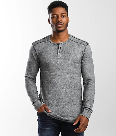 Marled Knit Henley