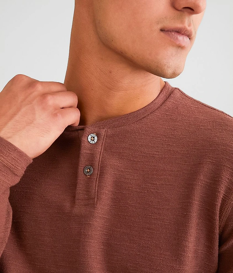 Slub Knit Henley