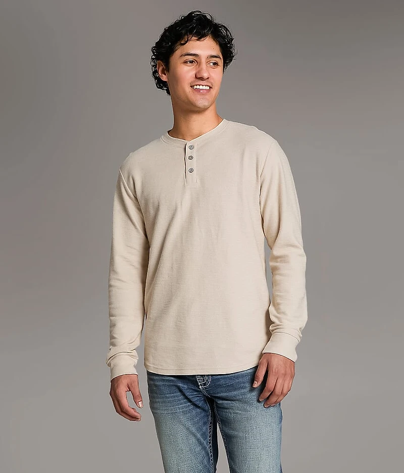 Slub Knit Henley