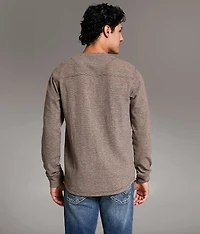 Marled Snap Henley
