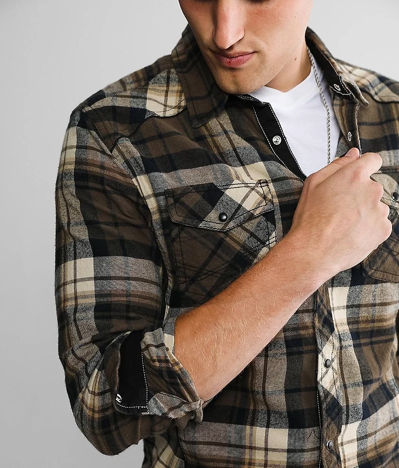 Plaid Tailored Flannel Shirt