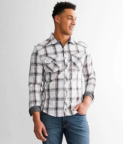 BKE Plaid Tailored Stretch Shirt
