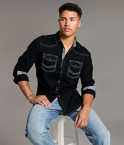 Solid Athletic Stretch Shirt