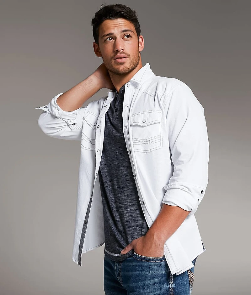 Textured Athletic Stretch Shirt