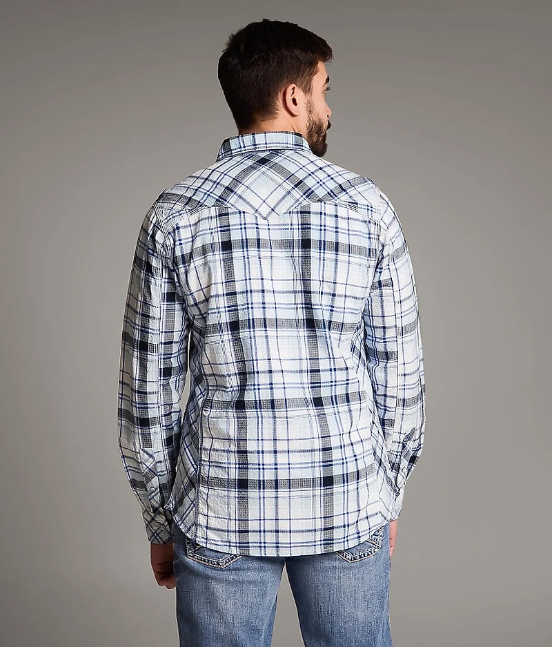 Textured Plaid Standard Shirt