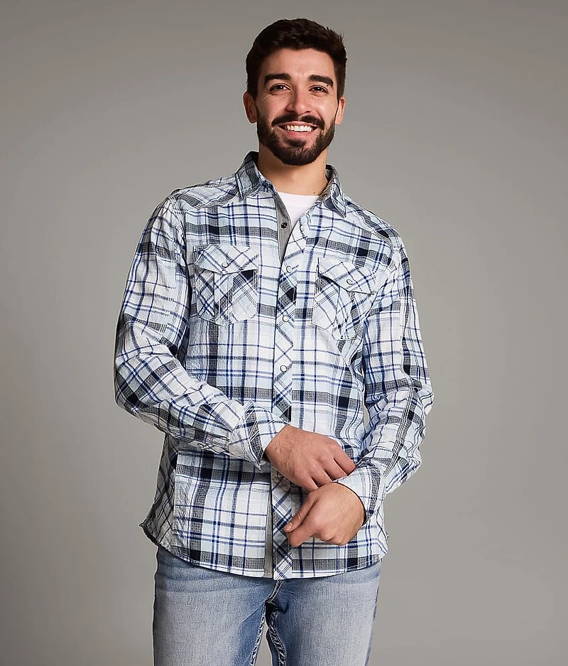 Textured Plaid Standard Shirt