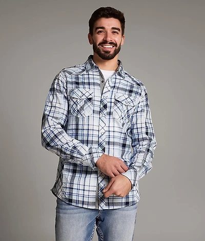 Textured Plaid Standard Shirt