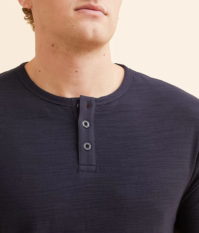 Slub Knit Henley