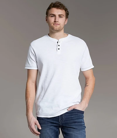 Slub Knit Henley