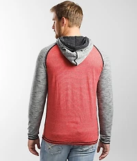 Striped Henley Hoodie