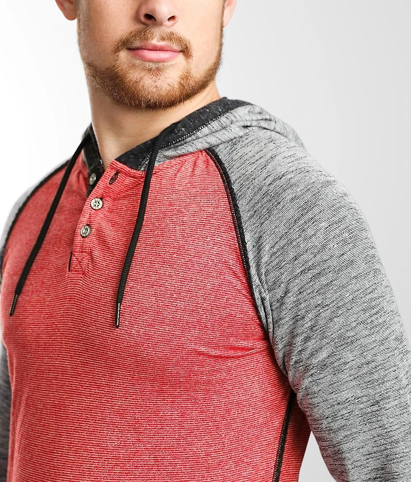 Striped Henley Hoodie