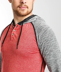 Striped Henley Hoodie