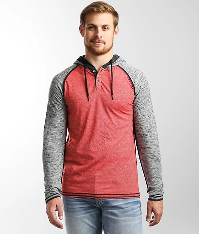 Striped Henley Hoodie