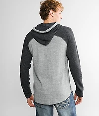 Heathered Raglan Sleeve Hoodie