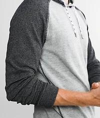 Heathered Raglan Sleeve Hoodie