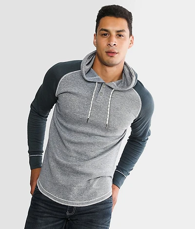 Striped Henley Hoodie