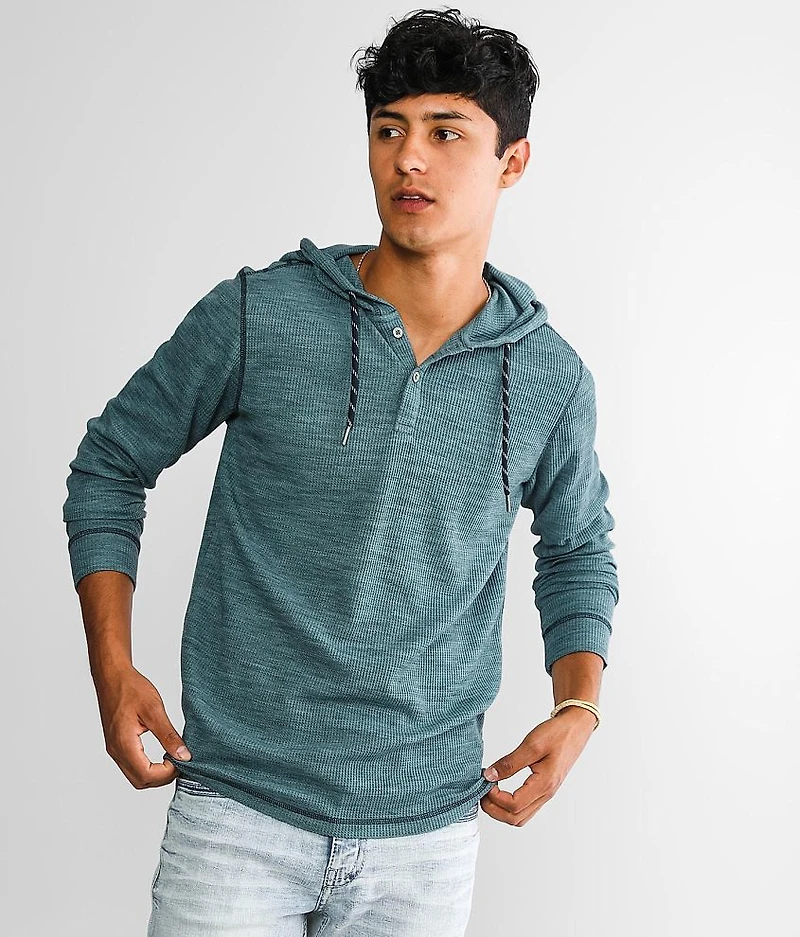 Thermal Henley Hoodie
