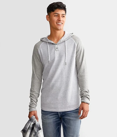 Pieced Henley Hoodie