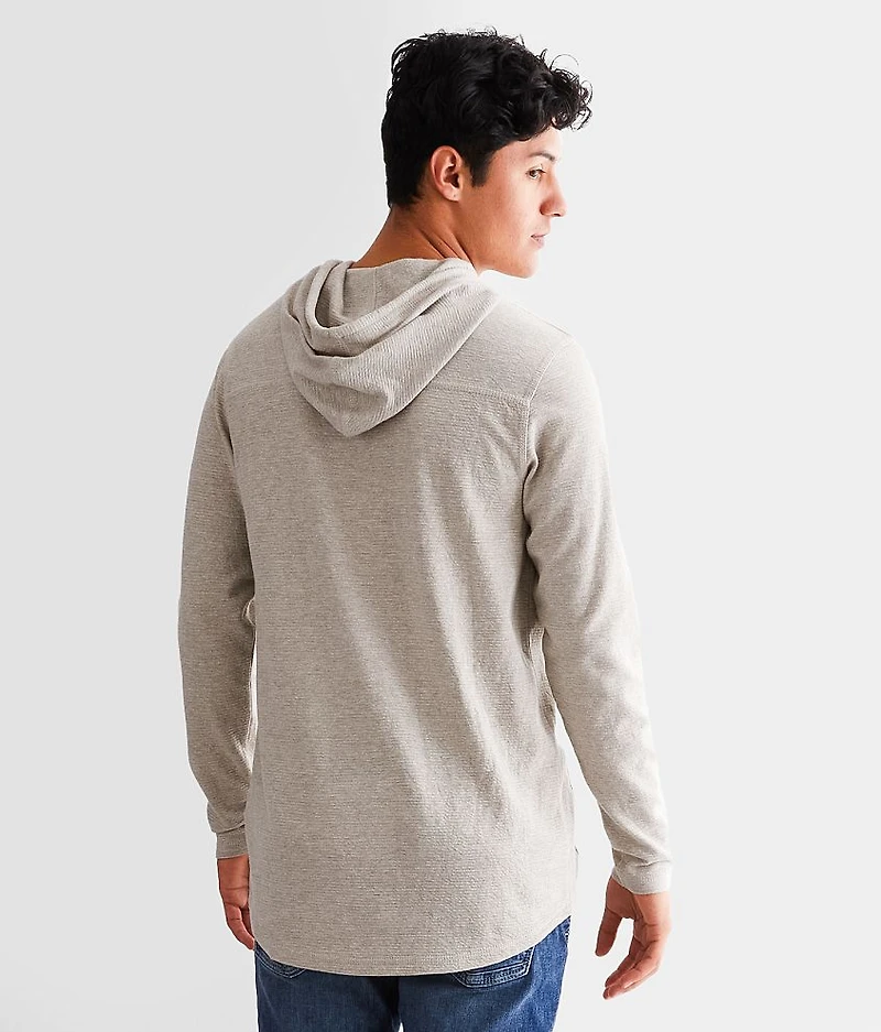 Textured Henley Hoodie