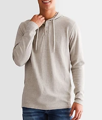 Textured Henley Hoodie