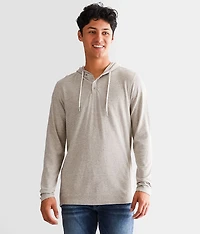 Textured Henley Hoodie
