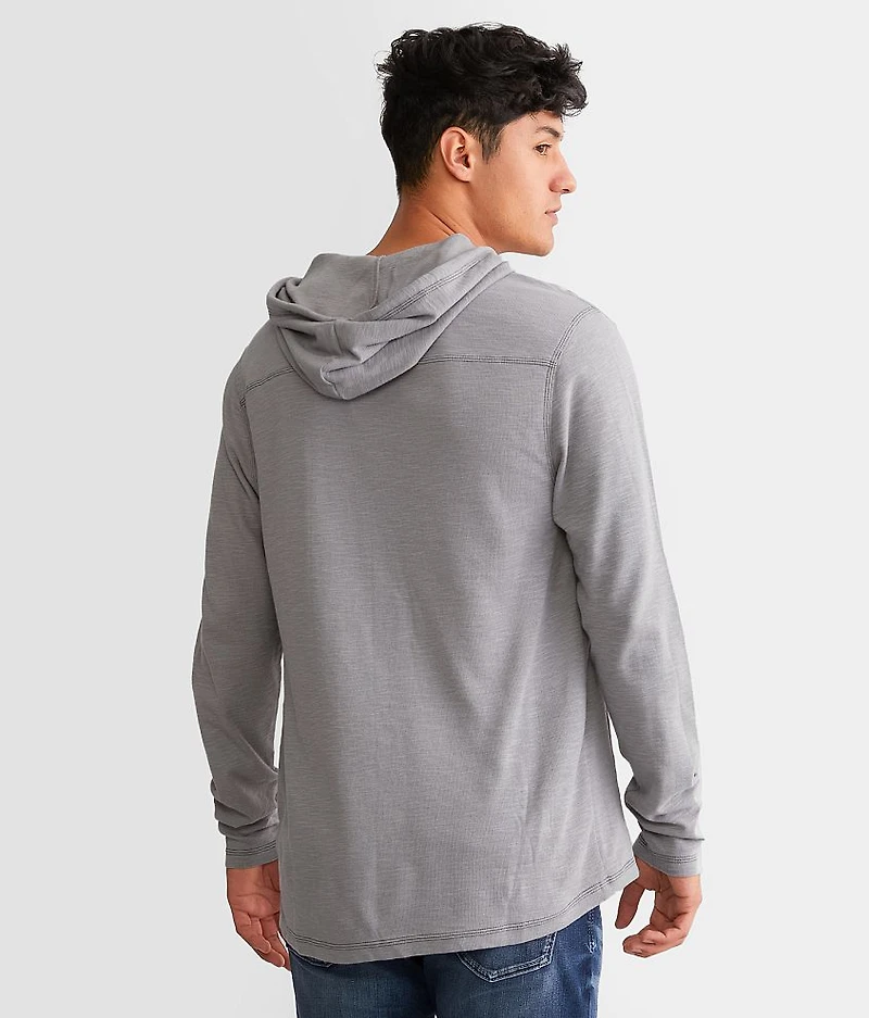Slub Knit Henley Hoodie