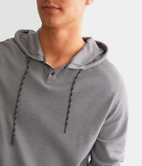 Slub Knit Henley Hoodie