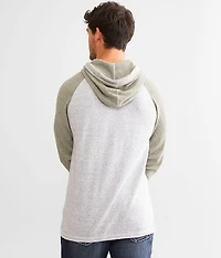 Raglan Sleeve Henley Hoodie