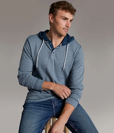 Snap Henley Hoodie