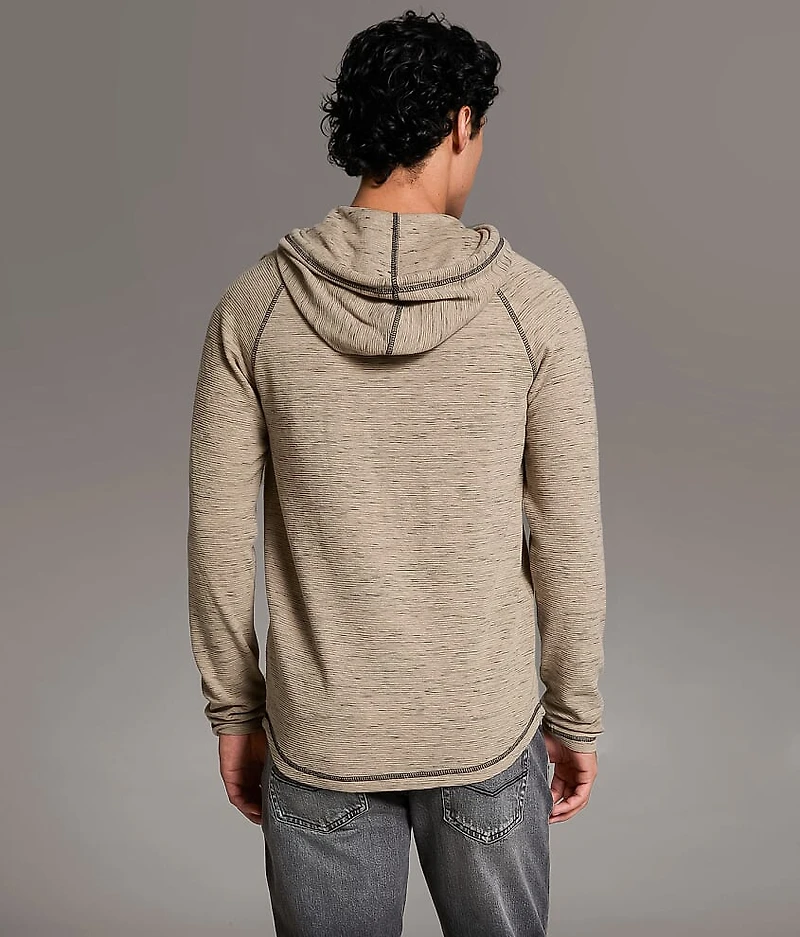 Slub Knit Henley Hoodie
