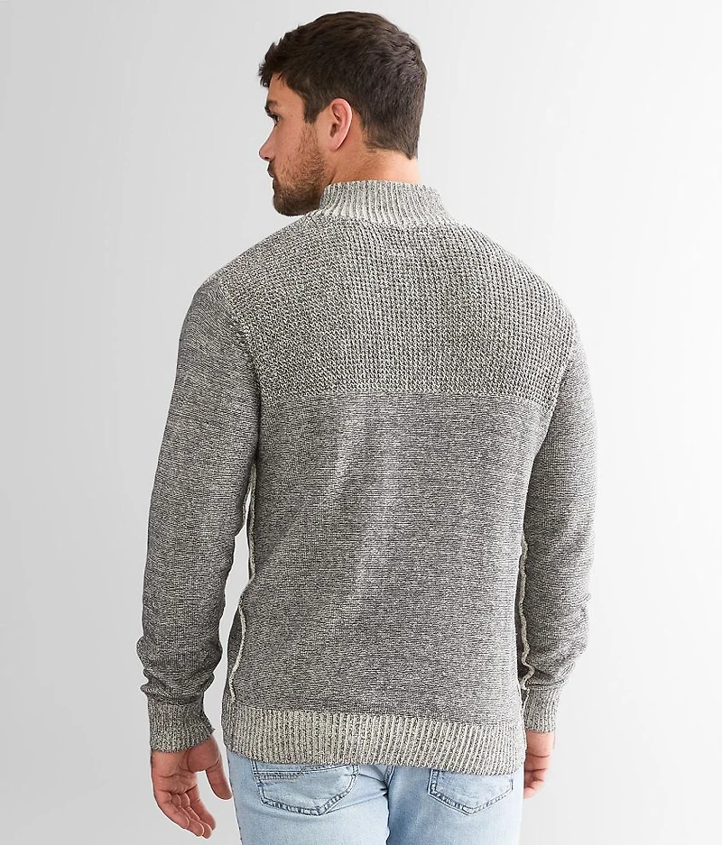 Plated Quarter Zip Pullover Sweater